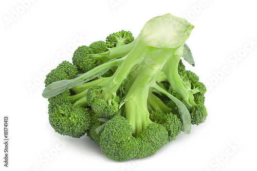 Broccoli cabbage on white