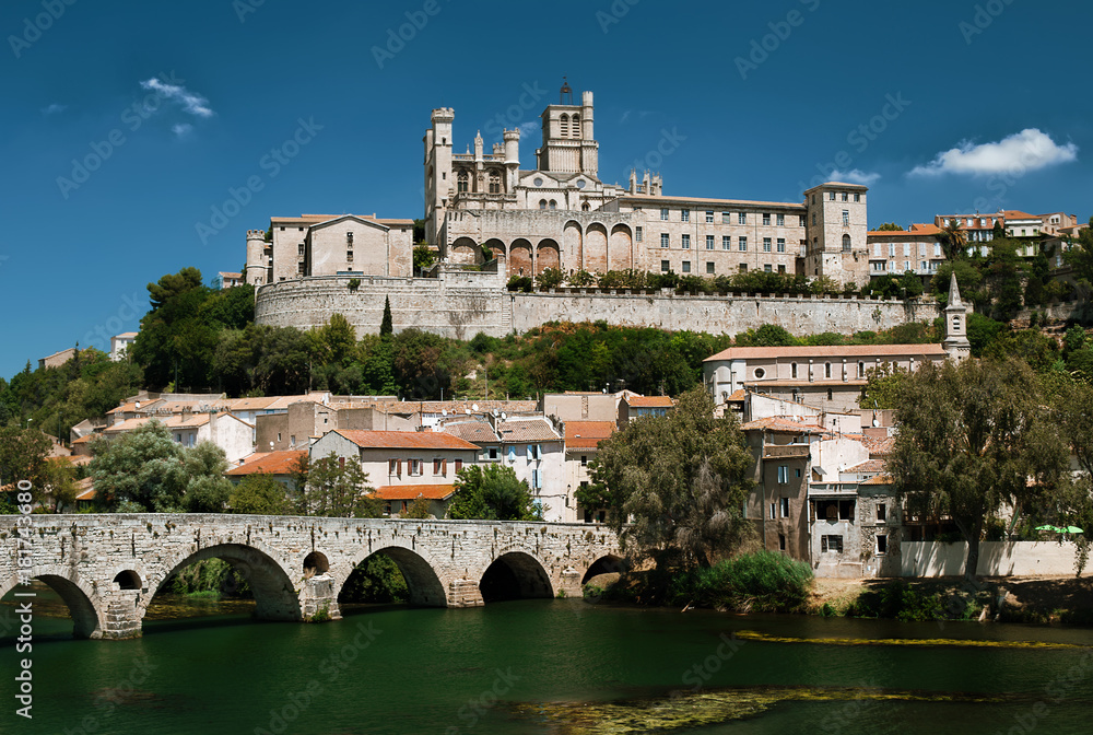 Panoramic view in Beziers, France