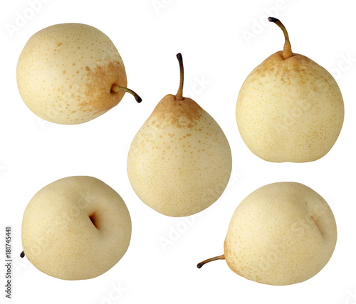 Chinese pear isolated on a white background.