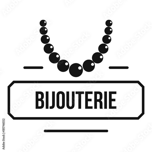 Jewelry bijouterie logo, simple black style
