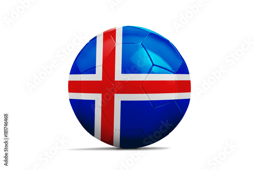 Free Download Soccer ball with team flag, Russia 2018. Iceland - GFXLoad