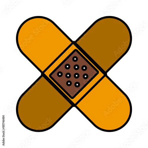 Medical bandages crossed icon vector illustration graphic design