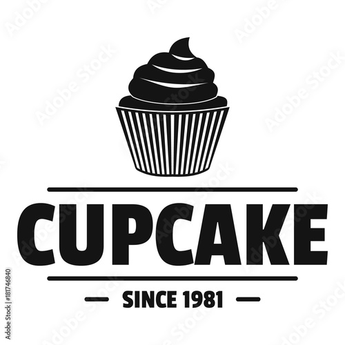 Cupcake logo  simple black style
