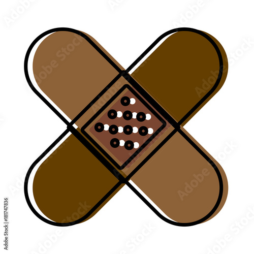 Medical bandages crossed icon vector illustration graphic design