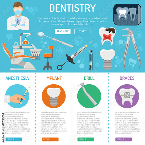 Dental Services banner and infographics