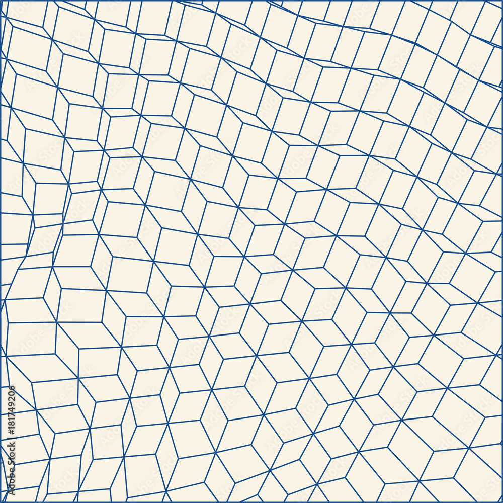 Modern cube background. Connection vector illustration with square mesh. Modern cube background. Connection vector illustration with square mesh.