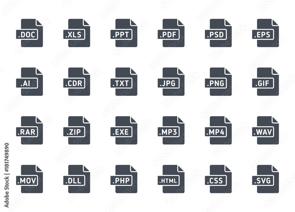 Document File Type Format silhouette