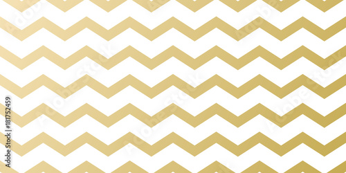 Christmas holiday golden pattern background template for greeting card design. Vector gold zigzag wavy stripe abstract pattern for Christmas, New Year winter holiday wrapper seamless white background