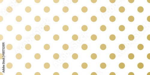 Christmas holiday golden dotted background template for greeting card or gift wrapping paper design. Vector gold and white pattern for Christmas or New Year wrapper seamless confetti background