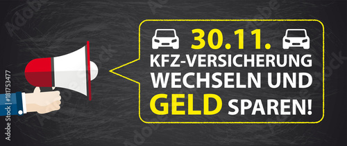 KfZ Versicherung bis zum 30.11. wechseln und Geld sparen