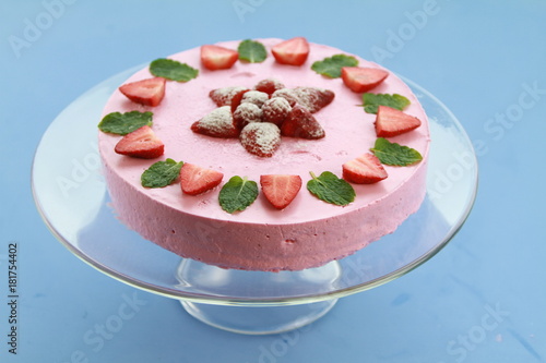 Strawberry cream tart photo