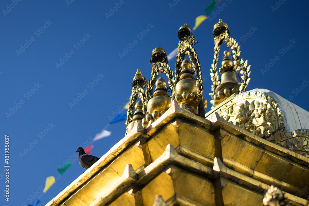 Fototapeta premium Swayambhunath stupa Eye Buddha Kathmandu