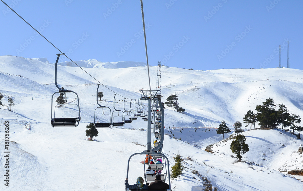 transportation with ski lift