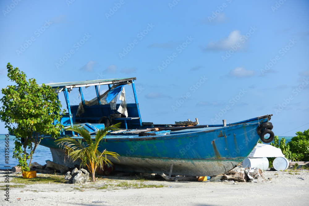 Repair and restoration of old wooden boat at Maafushi island,Maldives Repair and restoration of old wooden boat at Maafushi island,Maldives