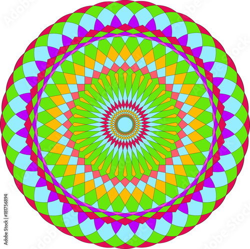 Multicolored flower pattern