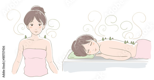 お灸イメージ・女性セット