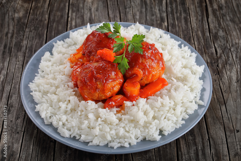 chicken Meatball braised in tomato sauce chicken Meatball braised in tomato sauce