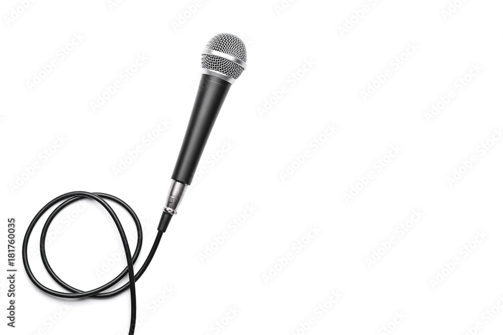 Obraz premium Microphone isolated on white background