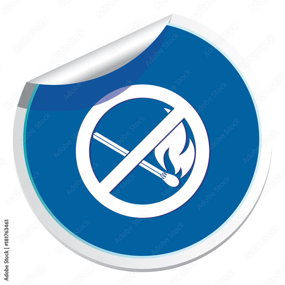 No Fire sign. Prohibition open flame symbol No Fire sign. Prohibition open flame symbol
