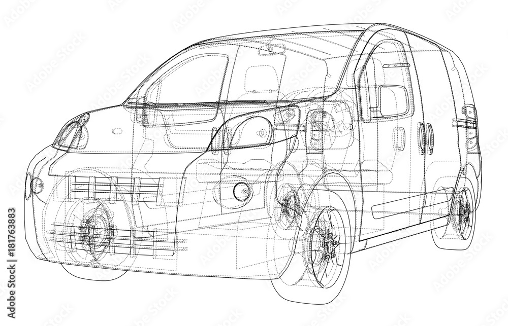 Concept car. Vector