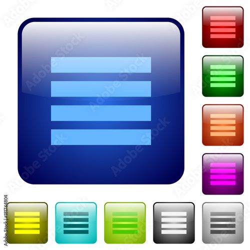 Text align justify color square buttons
