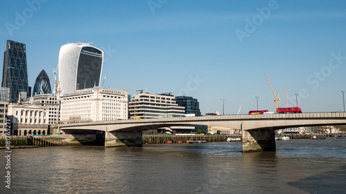 The River Thames, London Bridge and The City of London © pxl.store