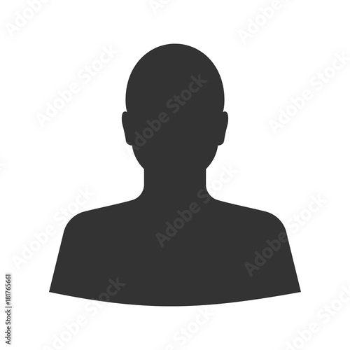 Fototapeta Man's silhouette glyph icon