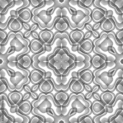 Fototapeta Naklejka Na Ścianę i Meble -  Design seamless monochrome lacy pattern