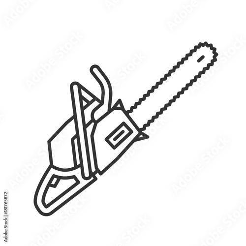 Chainsaw linear icon