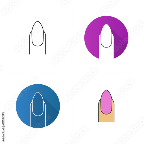 Almond shaped nail icon