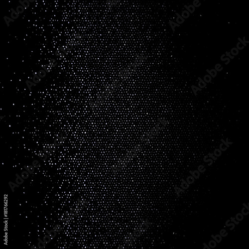 Vector halftone gradient pattern made of dots with randomized circles. Vector.
