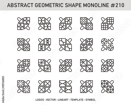 Modern Geometric set. Artline shapes. Stock vector Design.