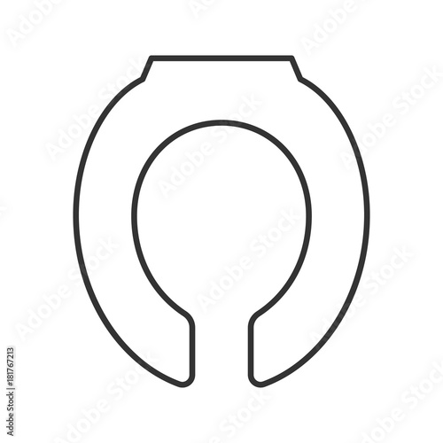 Toilet seat linear icon