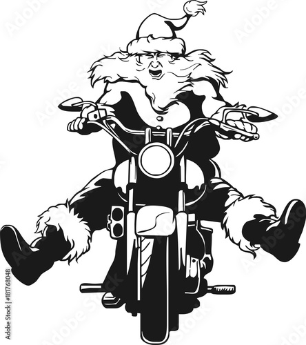 Santa Claus biker
