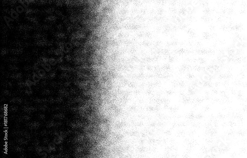 Vector halftone gradient pattern made of dots with randomized circles. Vector.