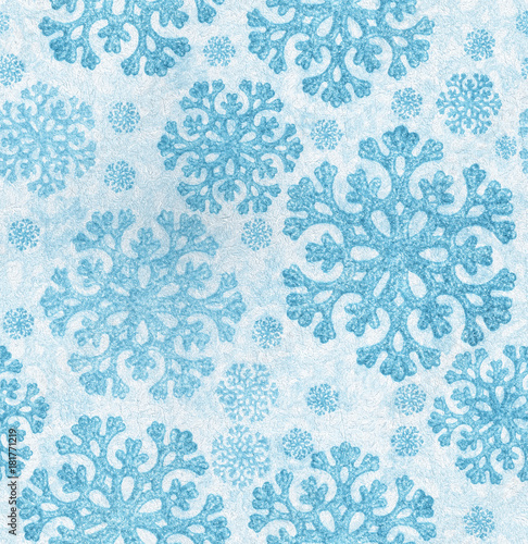 seamless light blue snowflakes background