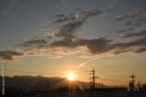 八ヶ岳から昇る朝日