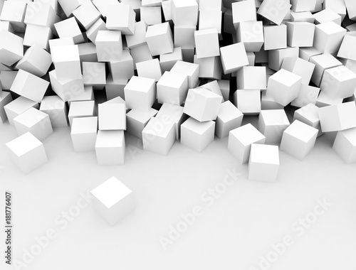Pile of random boxes stacked 3d background 