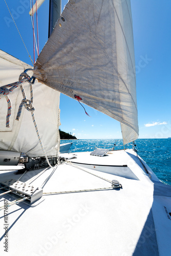   the concept of navigation and wind speed with  sailing © lkpro