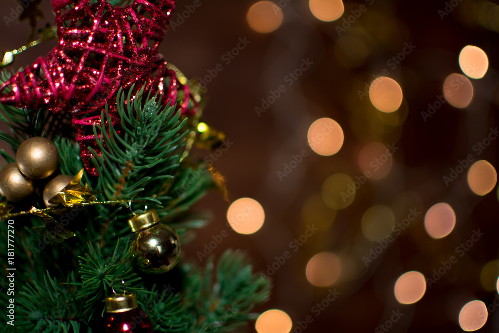 Christmas tree and lights background Christmas tree and lights background