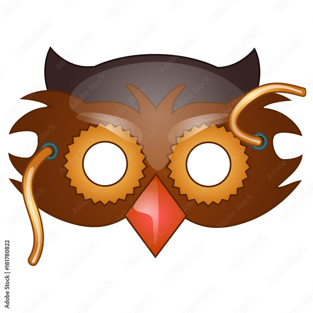 Bird beak mask on face drawn in cartoon style. masquerade, carnival  accessories. Vector illustration isolated on white background Stock Vector  | Adobe Stock