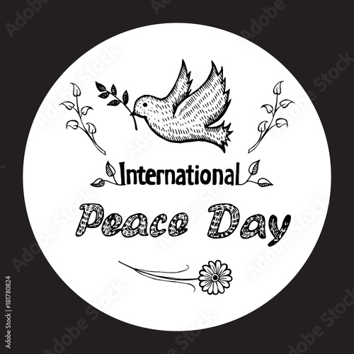 International Peace Day Vector Illustration Logo photo