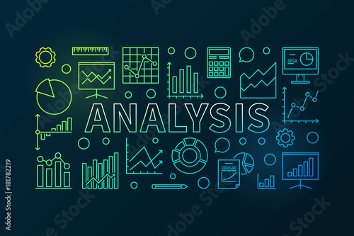 Analysis vector colorful horizontal banner