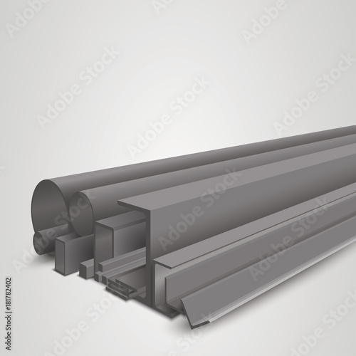 Rolled metal products. Isolated on white background