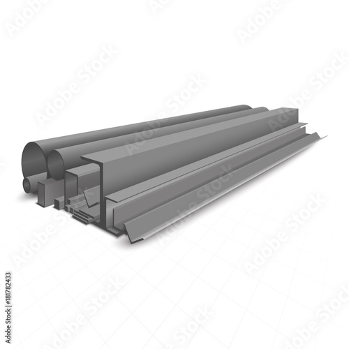 Rolled metal products. Isolated on white background