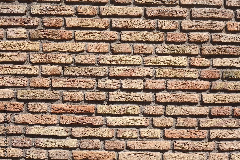 braune Ziegelsteinmauer, Ziegelsteinee braune Ziegelsteinmauer, Ziegelsteinee