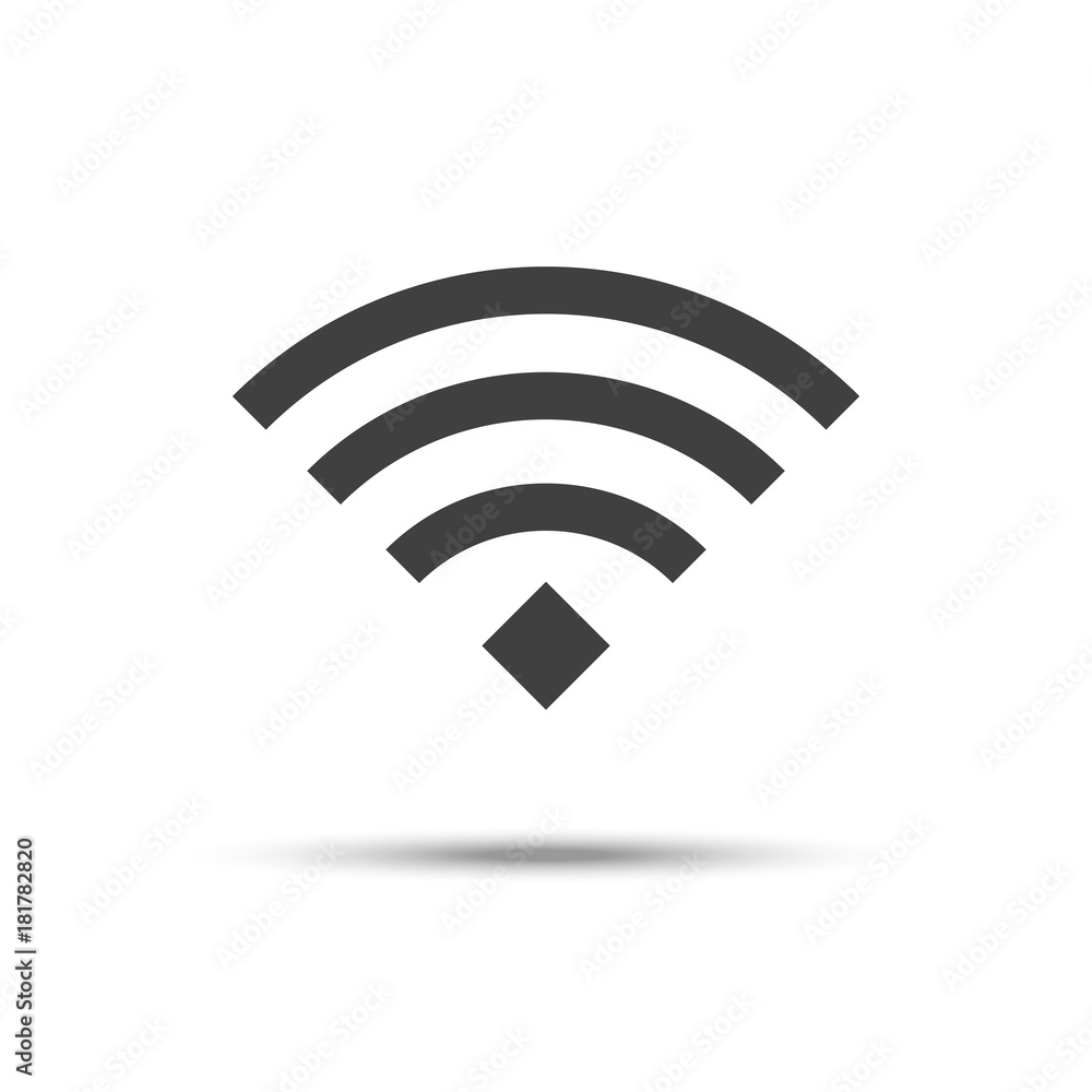 Vector wifi icon, wireless network symbol isolated on white background Vector wifi icon, wireless network symbol isolated on white background