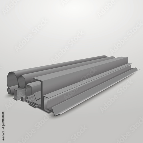 Rolled metal products. Isolated on white background