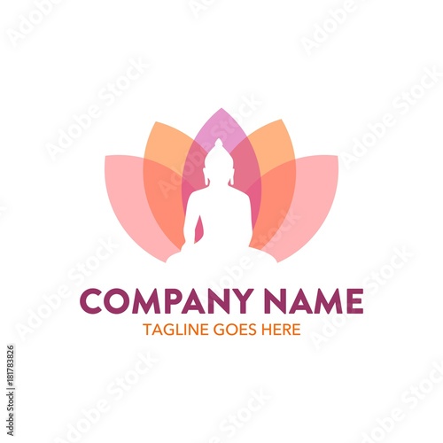 buddha logo template. illustration. vector. editable