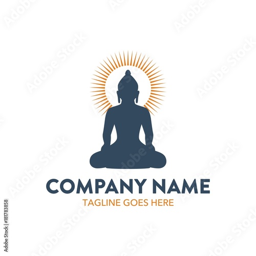 buddha logo template. illustration. vector. editable